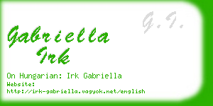 gabriella irk business card
